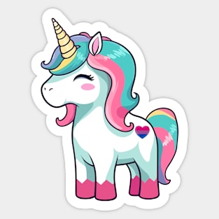 Bisexual Pride Unicorn Sticker